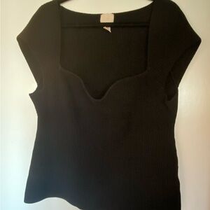 H&M Black Ribbed Sweater